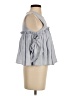 JOA 100% Linen Gray Short Sleeve Blouse Size XS - photo 4