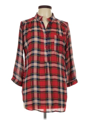 Cals 3/4 Sleeve Button-Down Shirt (view 1)