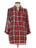 Cals Plaid Red 3/4 Sleeve Button-Down Shirt Size L - photo 1