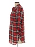 Cals Plaid Red 3/4 Sleeve Button-Down Shirt Size L - photo 5