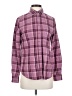 St. John's Bay Plaid Purple Long Sleeve Button-Down Shirt Size XS - photo 1