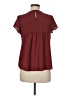 E&M Collection Burgundy Short Sleeve Blouse Size M - photo 2