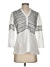 Cato 100% Cotton White 3/4 Sleeve Blouse Size S - photo 1