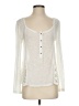 Hinge 100% Viscose Ivory Long Sleeve Henley Size XS - photo 1