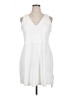 Fabletics Solid White Casual Dress Size 1X - photo 1