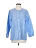 Christopher Calvin 100% Linen Blue 3/4 Sleeve Button-Down Shirt Size S - photo 1