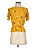 Elodie Yellow Short Sleeve Blouse Size S - photo 1