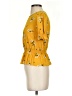 Elodie Yellow Short Sleeve Blouse Size S - photo 5