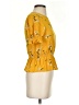Elodie Yellow Short Sleeve Blouse Size S - photo 4
