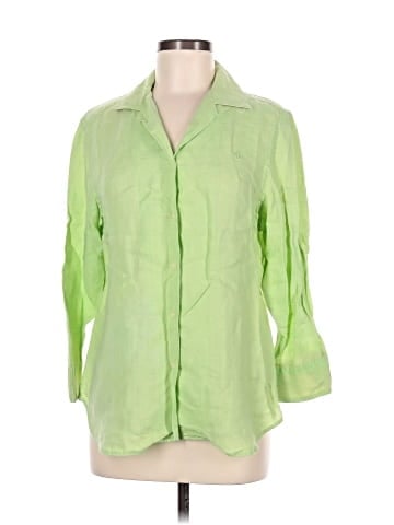Lauren by Ralph Lauren 3/4 Sleeve Button-Down Shirt (view 1)