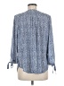 Monday Fun 100% Polyester Blue 3/4 Sleeve Blouse Size M - photo 2