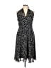 Connected Apparel 100% Polyester Polka Dots Black Casual Dress Size 16 - photo 1