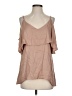 Abbeline 100% Rayon Tan Short Sleeve Blouse Size S - photo 1