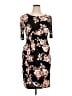 Connected Apparel Floral Black Cocktail Dress Size 14 (petite) - photo 1