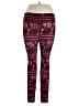 Lularoe Print Burgundy Leggings Size 1X (Tall & Curvy) - photo 1