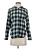 Primark 100% Cotton Plaid Teal Long Sleeve Button-Down Shirt Size XXS - photo 1