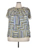 Liz Claiborne 100% Polyester Blue Short Sleeve Blouse Size 2X - photo 1