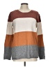 Pinque Color Block Brown Pullover Sweater Size L - photo 1