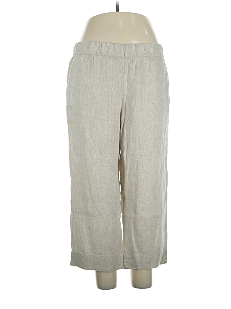 Pre-owned Purejill Linen Pants In Gray