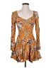 Ecote Floral Orange Cocktail Dress Size 4 - photo 1