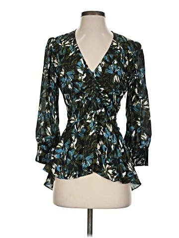 Veronica Beard 3/4 Sleeve Silk Top (view 1)