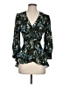 Veronica Beard 100% Silk Teal 3/4 Sleeve Silk Top Size 4 - photo 1