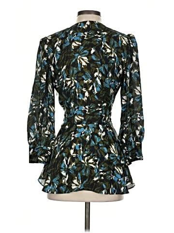 Veronica Beard 3/4 Sleeve Silk Top (view 2)