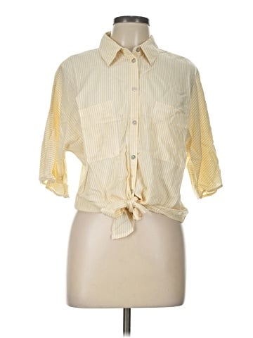 Reserved 3/4 Sleeve Button-Down Shirt (view 1)