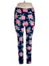 Lularoe Floral Blue Leggings Size 1X (Tall & Curvy) - photo 1