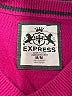Express 100% Cotton Argyle Pink Pullover Sweater Size M - photo 4