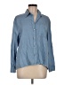 Enza Costa Blue Long Sleeve Button-Down Shirt Size Med (2) - photo 1