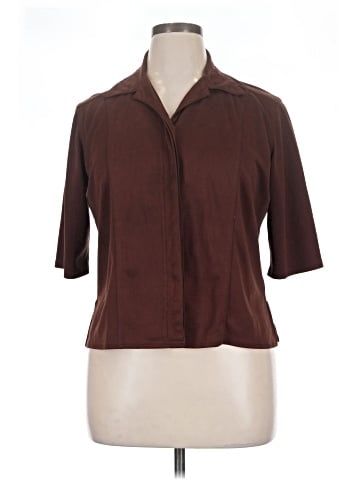 Kathy Ireland 3/4 Sleeve Button-Down Shirt (view 1)