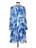 Halogen 100% Polyester Tie-dye Blue Casual Dress Size S - photo 1