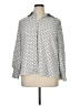 NY Collection Print Gray Long Sleeve Blouse Size XL - photo 1
