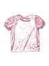 Shein Metallic Silver Short Sleeve Top Size 5 - photo 2