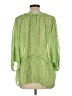 Willi Smith 100% Polyester Green 3/4 Sleeve Blouse Size L - photo 2