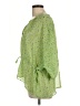 Willi Smith 100% Polyester Green 3/4 Sleeve Blouse Size L - photo 5