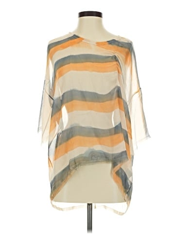Raquel Allegra 3/4 Sleeve Silk Top (view 1)