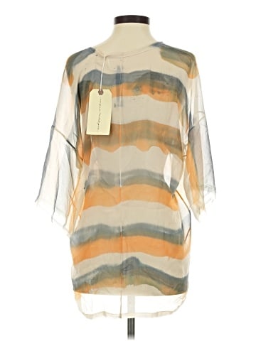 Raquel Allegra 3/4 Sleeve Silk Top (view 2)