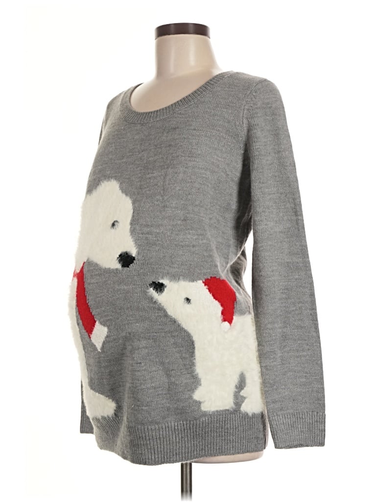 Pre-owned Motherhood Pullover Sweater In Gray