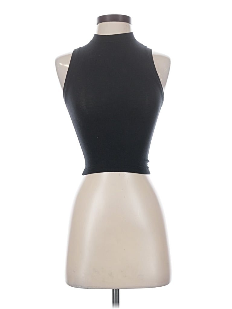 Pre-owned Skims Tank Top Black Halter Neckline Tops