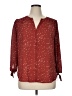 Monday Fun 100% Polyester Burgundy 3/4 Sleeve Blouse Size XL - photo 1