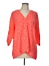 Chaus 100% Polyester Orange 3/4 Sleeve Blouse Size L - photo 1