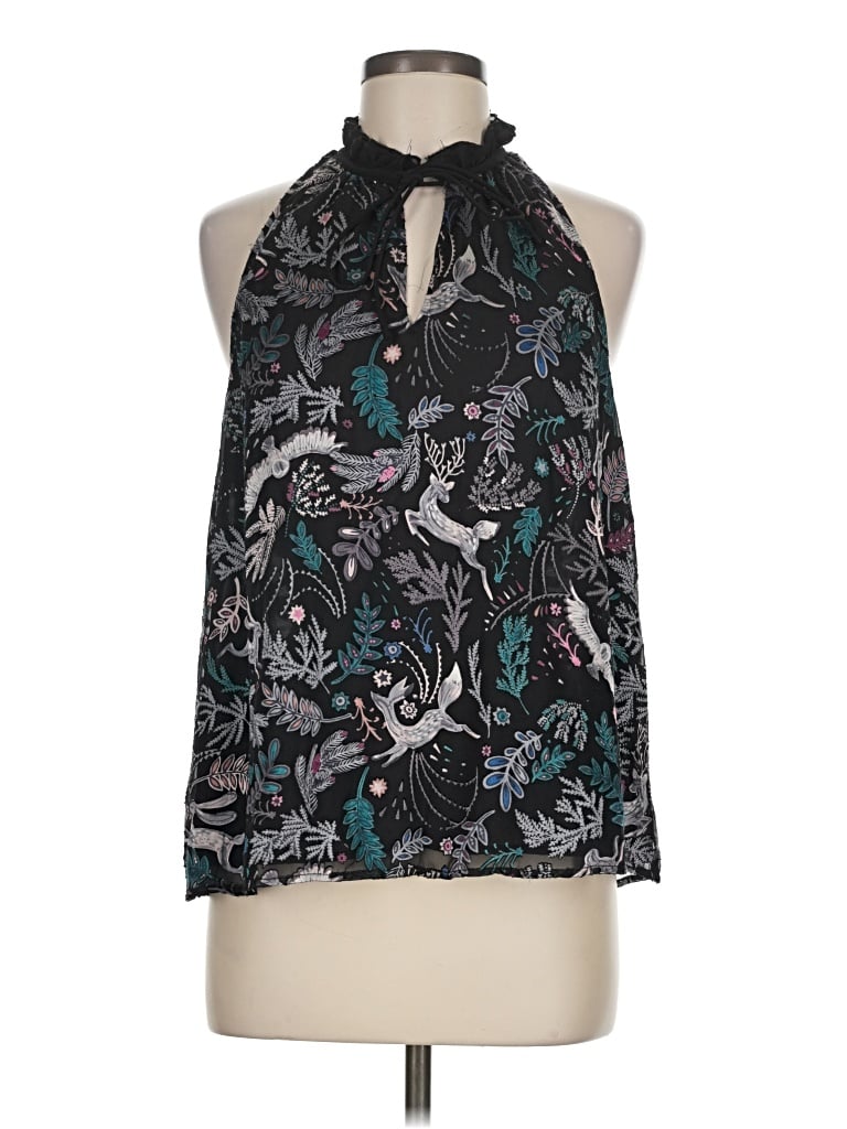 Pre-owned Floreat Sleeveless Blouse In Black