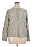 B.l.e.u. Stripes Gray Long Sleeve Blouse Size XL - photo 1