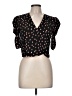 Free Press 100% Polyester Black Short Sleeve Blouse Size M - photo 1