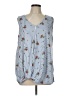 Pink Blush Blue Sleeveless Blouse Size XL - photo 1