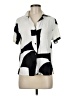 ASOS Design 100% Viscose Color Block Ivory Short Sleeve Blouse Size 8 - photo 1