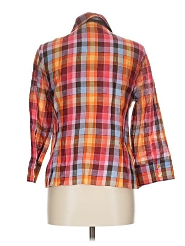 Lafayette 148 New York 3/4 Sleeve Button-Down Shirt (view 2)