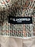Karl Lagerfeld Paris Tweed Graphic Plaid Paisley Gray Blazer Size 6 - photo 6